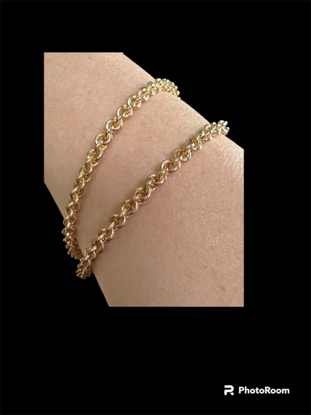 Gold Rope-Texture Bangle - Picture 2 of 4